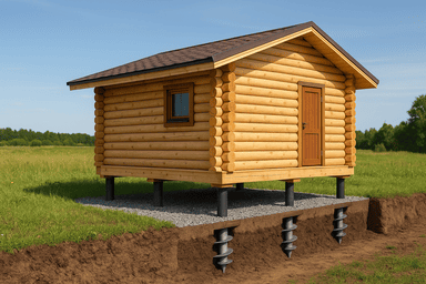 Свайно-винтовой для бани 6×8 м